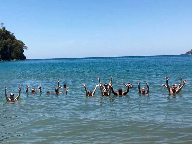 yoga class in the water fun